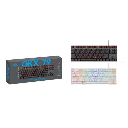 TRİO TRGKX79 MEKANİK BLUE SWİTCH BEYAZ OYUNCU KLAVYESİ